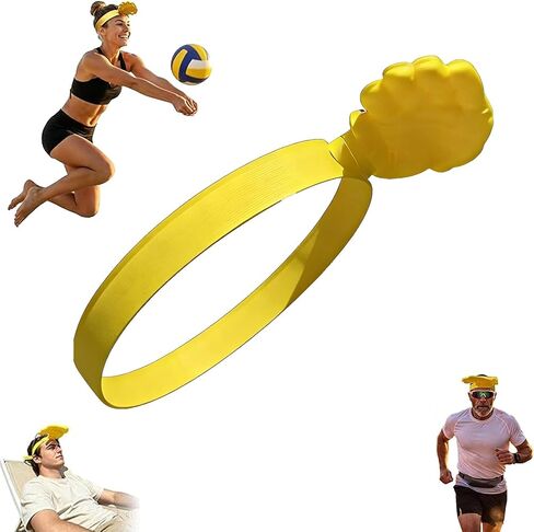 Funny Hand Shaped Sun Visor Hat, Adjustable Novelty Palm Shaped Sun Hat for Men and Women, Pool, Party, Summer Outdoor UV Protection, One Size Fits Most, Yellow in Kuwait