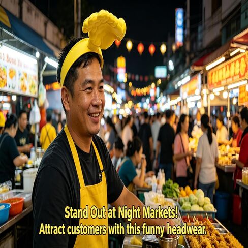 Funny Hand Shaped Sun Visor Hat, Adjustable Novelty Palm Shaped Sun Hat for Men and Women, Pool, Party, Summer Outdoor UV Protection, One Size Fits Most, Yellow in Kuwait
