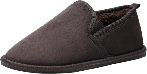 MGGMOKAY Men's Round Toe Slippers Non-Slip Warm Winter Slip-on Indoor Outdoor House Shoes with Comfy lining in Kuwait