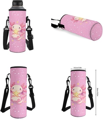Star Axolotl Kids School Backpack for Girls Backpacks with Lunch Box Water Bottle Sleeve and Pencil Case 4 Piece Elementary Bookbags for Girls School Bags Lightweight Daypack in Saudi Arabia