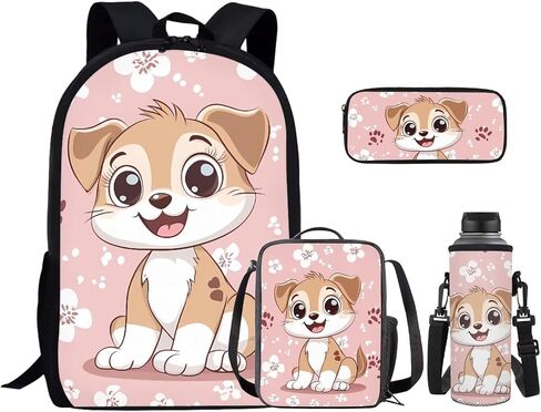 Star Axolotl Kids School Backpack for Girls Backpacks with Lunch Box Water Bottle Sleeve and Pencil Case 4 Piece Elementary Bookbags for Girls School Bags Lightweight Daypack in Saudi Arabia