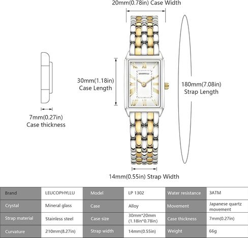 Small Gold Watches for Women with Vintage Rectangular Case, Classic Roman Dial,Stainless Steel Band Water Resistant Adjustment Tool Included in Kuwait