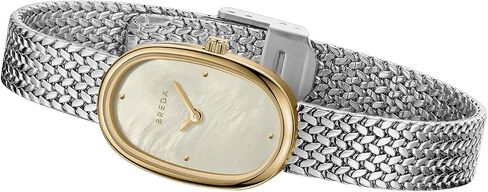 Breda 'Jane Tethered' Two Tone Gold and Metal Mesh Watch, 18MM in Saudi Arabia