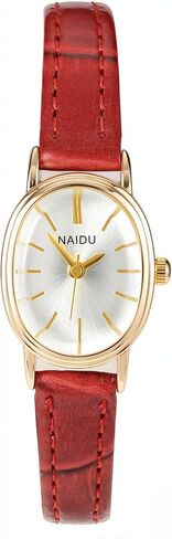 Top Plaza Watches for Women Analog Gold Dial Leather Strap Women's Watch Dainty Vintage Classic Casual Ladies Wrist Watch in Kuwait