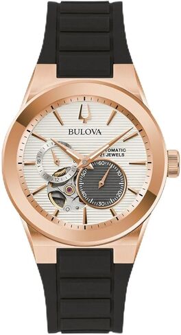 Bulova Unisex Automatic Latin GRAMMY Black Silicone Strap Watch 38mm in Kuwait