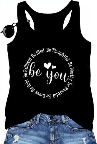 Tank Tops for Women 2026 Summer Racerback Tops Casual Graphic Tank Tops Sleeveless Tee Tops Workout Tops in Saudi Arabia