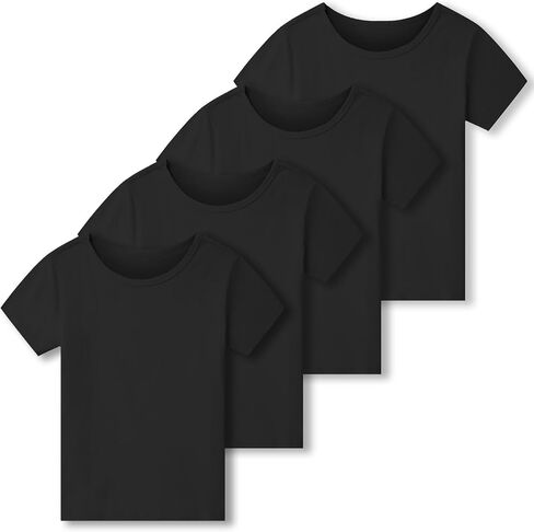 4 Pack Boys Shirts Cotton Short Sleeve Shirts for Boys Kids T Shirts Clothes Youth Summer Tops for Toddler(2T-14Y) in Saudi Arabia