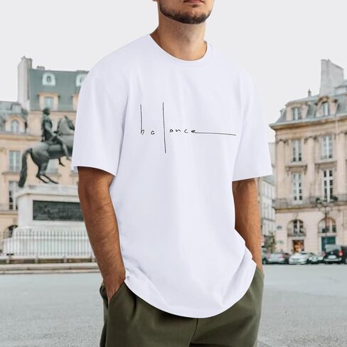 Mens Graphic T-Shirts Letter Print T-Shirt Streetwear Oversized Tshirts for Men Fashion Casual Shirts Summer Tees in Saudi Arabia