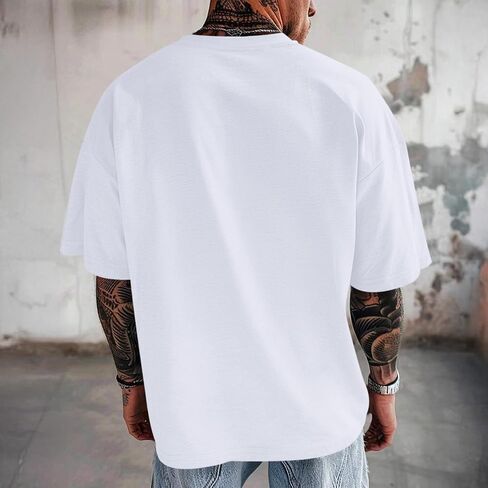 Mens Graphic T-Shirts Letter Print T-Shirt Streetwear Oversized Tshirts for Men Fashion Casual Shirts Summer Tees in Saudi Arabia