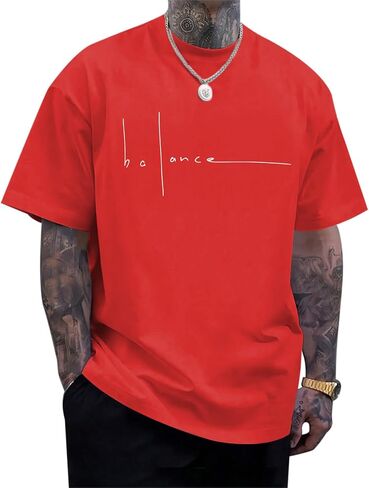 Mens Graphic T-Shirts Letter Print T-Shirt Streetwear Oversized Tshirts for Men Fashion Casual Shirts Summer Tees in Saudi Arabia