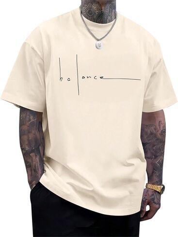 Mens Graphic T-Shirts Letter Print T-Shirt Streetwear Oversized Tshirts for Men Fashion Casual Shirts Summer Tees in Saudi Arabia