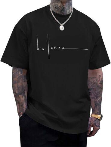 Mens Graphic T-Shirts Letter Print T-Shirt Streetwear Oversized Tshirts for Men Fashion Casual Shirts Summer Tees in Saudi Arabia