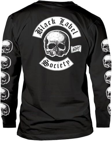 تيشيرت بأكمام طويلة وشعار الفرقة للرجال من Black Label Society باللون الأسود | بضائع مرخصة رسميًا in Kuwait