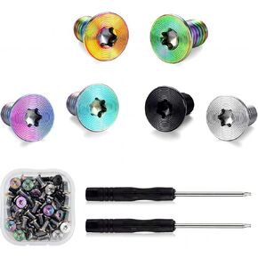 49 Pcs Colorful Wallet Replacement Screws Kit Anti-loosening Screws Accessories with T5 Screwdriver Repairing Parts Minimalist Maintenance Compatible with Minimalist Metal Wallets in Saudi Arabia