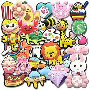 Chionwen 50Pcs Random Shoe Charms for Clog Decoration, Cute Cartoon Charms Accessories for Gift in Saudi Arabia