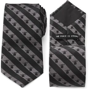 Cufflinks Inc. The Child Charcoal Stripe Men's Tie The Mandalorian Official Merch in Kuwait