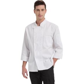 Chef Jacket Black Chef Coat Long Sleeve Chef Clothes Men,Chef Uniform for Kitchen,Restaurant,Hotel Uniform in Saudi Arabia