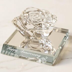 Crystal Rose for Women/Her, Romantic Wedding Anniversary Day Gifts for Wife, Unique Wedding, Birthday, Mother's Day Keepsake Ornament for Girlfriend, Mom, Couples in Saudi Arabia