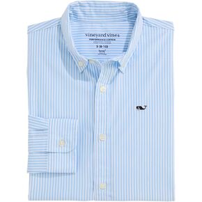 Vineyard Vines Boys' Boys' Admiral Stripe Performance Cotton Shirt in Saudi Arabia