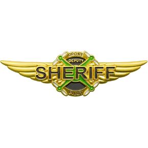 AMERICA'S FRONT LINE EL14-23 Deputy Sheriff Police Drone Pilot Full Size UAS FAA Commercial Wings pin for Uniform wear in Saudi Arabia