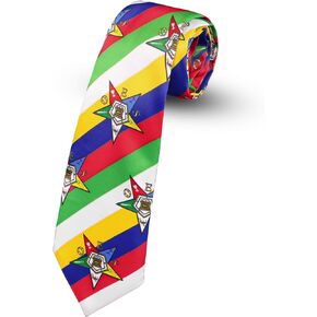 Masonic Regalia OES Order of Eastern Star Sublimated Silk Tie, Premium Quality in Saudi Arabia