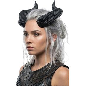 Succubus Devil Horns Headband — Lightweight Gothic Cosplay Accessory with Invisible Elastic for Halloween Costume in Saudi Arabia
