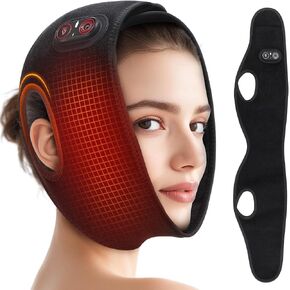 Cordless TMJ Heating Pad for Jaw Pain Relief, Wireless Face Heating Pad with Ear Holes for TMJ, Hands-Free Electric Heat Pack for Lockjaw, Cheek Pain, 3 Heat Modes & 3 Timer Options, Black in Saudi Arabia