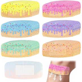 30 Count Ice Cream Drip Baseball Bandages Large Size, 2"x4" Elastic Fabric Adhesive Bandages for Wound Care, Breathable Hypoallergenic First Aid for Kids Boys Girls & Geriatric, Latex Free in Saudi Arabia