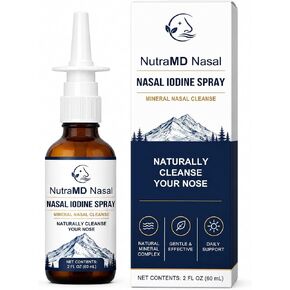 Iodine Spray, Daily Nasal Cleanse & Care Mist with Iodine and Fulvic Acid – Non-Medicated Fine Mist Nasal Spray for Dry Air, Travel, Seasonal Changes and Daily Nasal Care, 2 fl oz in Saudi Arabia