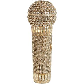Sparkling Rhinestone Evening Bag Purses Unique Microphone Crystal Clutch for Wedding Party Prom Cocktail Event in Saudi Arabia
