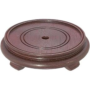 B&P Lamp® 3 Inch Top Inset Diameter Oriental Wooden Base, Waxed Rosewood Finish in Saudi Arabia