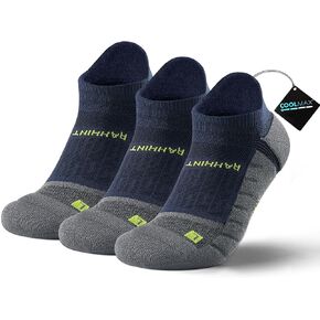 Rahhint Running Compression Ankle Socks for Men Women Coolmax Anti-Blister Cushioned Golf Tennis Sport Walking 3 Pairs in Saudi Arabia