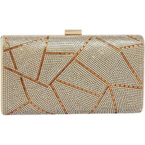 2026 Rhinestones Clutch Purses for Women 3d Evening Bags Striped Square Handbag for Wedding Party in Saudi Arabia