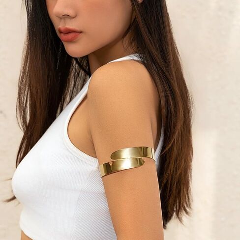 4 Pcs Gold Arm Cuff for Women Upper Arm Bangle Bracelet Open Adjustable Flower Minimalist Armband for Summer Beach Arm Jewelry in Saudi Arabia