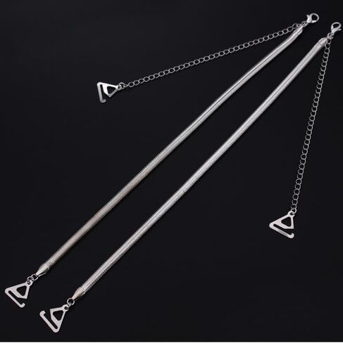 Metal Decorative Bra Straps Detachable Shoulder Chain Adjustable Replacement Bra Strap for Women Bridal Wedding Strapless Dress Body Jewelry, 1 Pair in Saudi Arabia