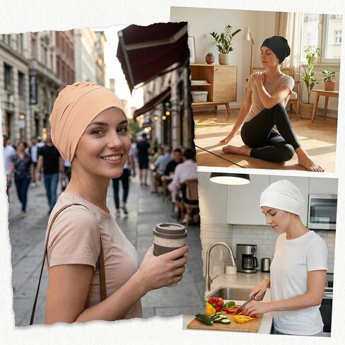 JJUNW 3Pcs Under Caps for Hija, Non Slip Hijab Undercap with Tie Adjustable Women Undercap Under Scarf（Black, White, Beige） in Kuwait