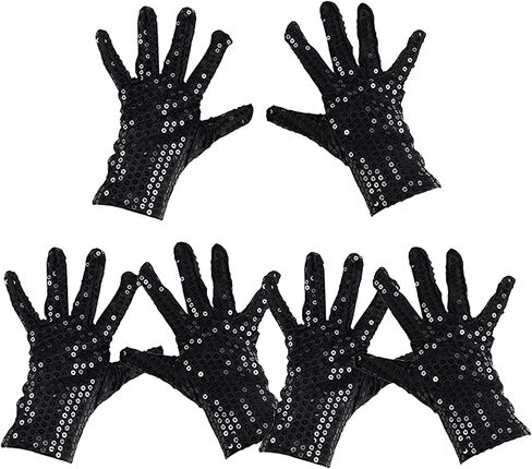 3Pairs Sparkling Sequin Glove Mesh Glitter Glove Sequin Dance Glove for Cosplay Party Dress Costume Accessory in Saudi Arabia