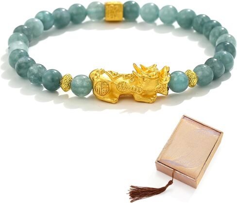 SOOWOOT Fengshui Wealth Green Real Jade Bracelet for Women, Authentic Jade Lucky Bracelet to Attract Good Luck and Wealth, Classic Fengshui Jewelry for Women Daily Wear & Gift in Saudi Arabia