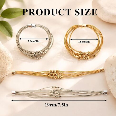 Fidget Bracelet for Women,2 Pack Trichotillomania Relief Skin Picking Fidget Bead Bracelets,Anti Skin Picking Prevention Tools for Anxiety Relief, Sensory Bead Bracelet for Hair Pulling Relief in Saudi Arabia