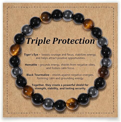 8mm Natural Stone Beaded Bracelet for Women Healing Crystal for Men Stress Relief Jewelry Gift in Saudi Arabia