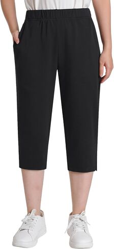Weintee Women's Petite Knit Capris with Pockets in Kuwait