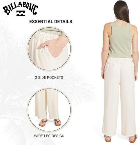 Billabong Women's Premium Quality Rayon High Waisted Wide Leg Beach Pants in Kuwait