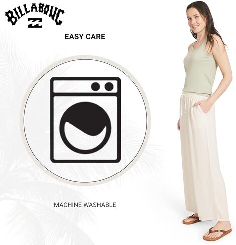 Billabong Women's Premium Quality Rayon High Waisted Wide Leg Beach Pants in Kuwait