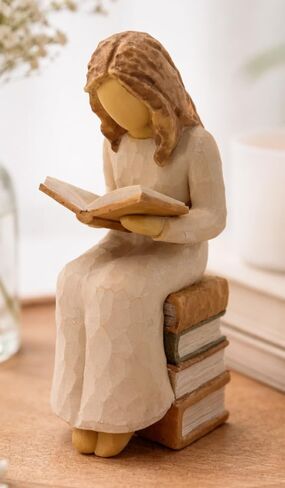 VEOJEIN Reading Girl Figurine | 6-inch Inspirational Book Lover Sculpture, Thoughtful Home & Office Decor, Gift for Teachers, Students, Readers & Women, Mindfulness and Study Symbol Statue in Saudi Arabia