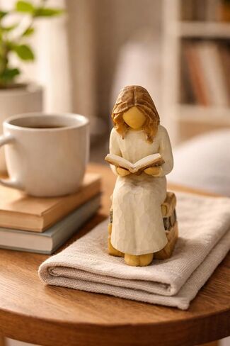VEOJEIN Reading Girl Figurine | 6-inch Inspirational Book Lover Sculpture, Thoughtful Home & Office Decor, Gift for Teachers, Students, Readers & Women, Mindfulness and Study Symbol Statue in Saudi Arabia