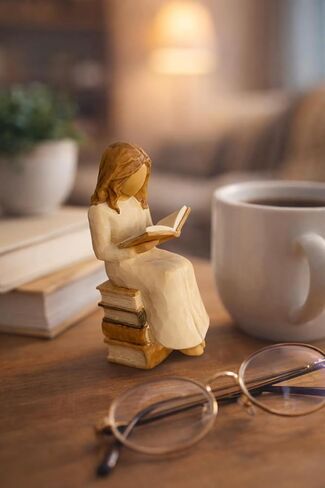 VEOJEIN Reading Girl Figurine | 6-inch Inspirational Book Lover Sculpture, Thoughtful Home & Office Decor, Gift for Teachers, Students, Readers & Women, Mindfulness and Study Symbol Statue in Saudi Arabia