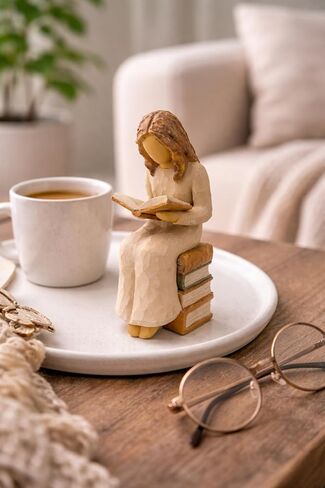 VEOJEIN Reading Girl Figurine | 6-inch Inspirational Book Lover Sculpture, Thoughtful Home & Office Decor, Gift for Teachers, Students, Readers & Women, Mindfulness and Study Symbol Statue in Saudi Arabia