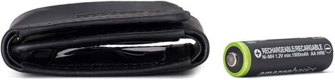 Alpine Swiss Men's Leon RFID Trifold Pocket Wallet – Genuine Leather Wallet for Men, Slim Design with ID Window & Multiple Card Slots, Classic RFID Safe Pocket Wallet in gift box Glossy Nappa Black in Kuwait