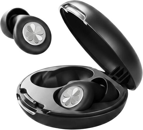 Ear Plugs Sleep Earplugs for Snoring & Noise Reduction, Soft Breathable Silicone Plugs with Metal Filter, Comfortable Reusable Ear Plugs for Adults (Pitch-Black) in Saudi Arabia