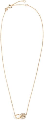 Tory Burch Women's Icon Pavé Interlocking Pendant Necklace in Kuwait
